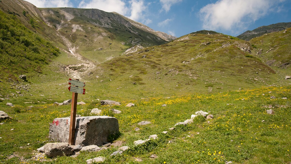Il vallone di salita da Pian Madoro