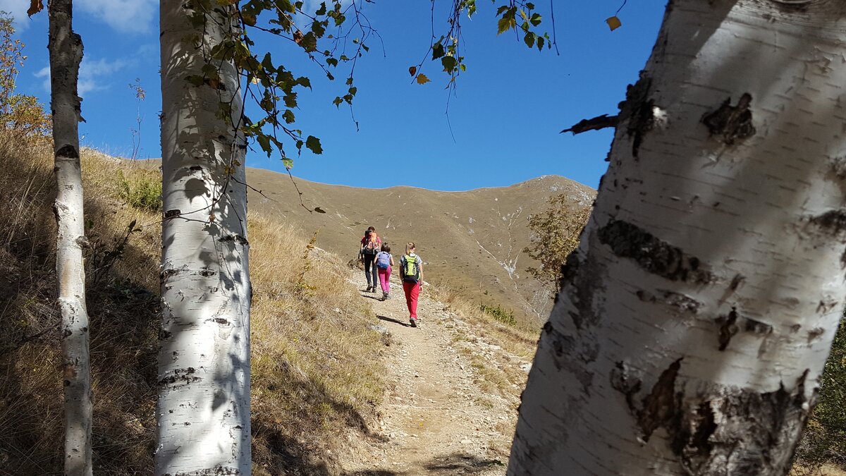 Il comodo sentiero per il Colle della Garbella
