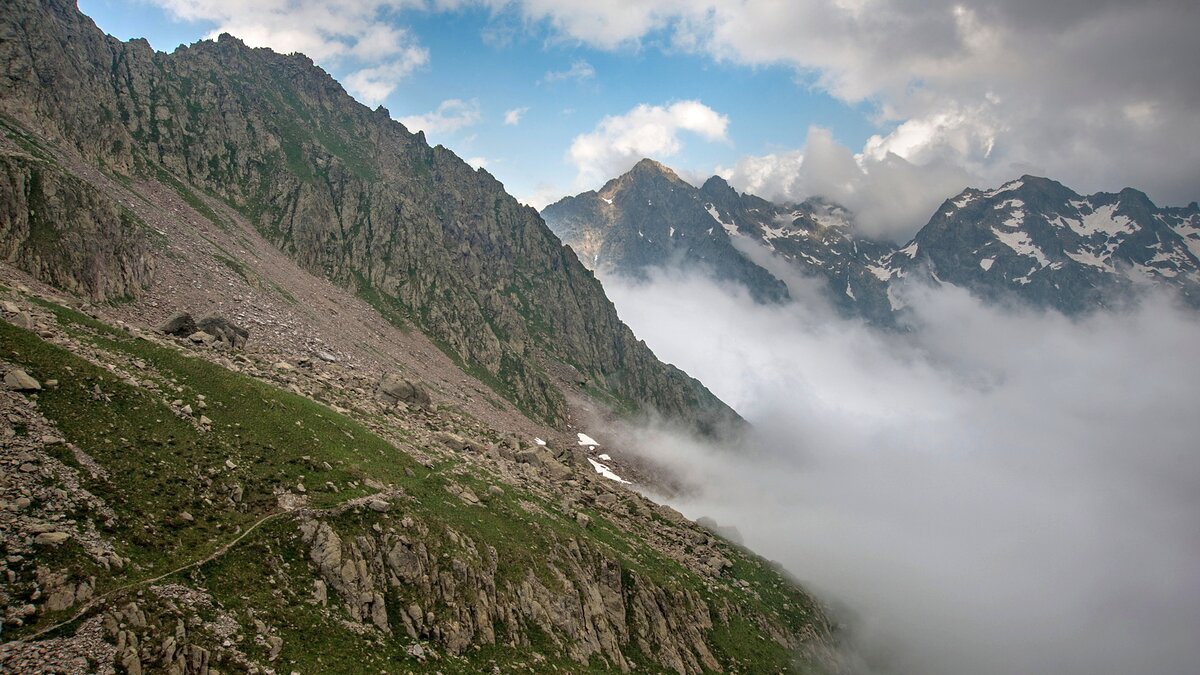 Panorama scendendo dal Colle del Chiapous